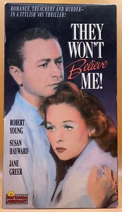 They Won't Believe Me VHS 1947, 1987 Susan Hayward **Buy 2 Get 1 Free** - Picture 1 of 3