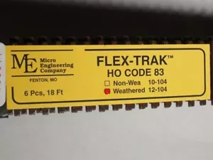 Micro Engineering ~ HO Scale ~ Code 83 ~ Weathered 36" Flex-Trak 6 Pcs ~ 12-104 - Picture 1 of 1