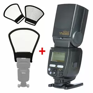 YONGNUO YN685 TTL Wireless Flash Speedlite for Nikon Camera + Dualside Reflector - Picture 1 of 12