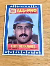 1987 Burger King MSA All-Pro 2nd Series #10 Keith Hernandez Mets. EX