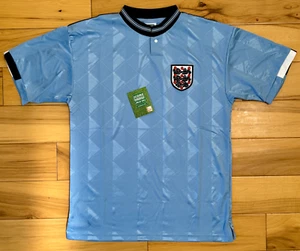 England Trikot Fußball 1988 blau Größe L Reproduktion Pickleball Herren - Bild 1 von 2