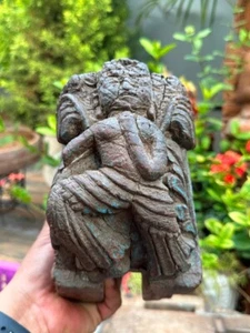 1700's Rare Carving Ancient Wooden Hand Carved Rustic Painted Angel Figure - Picture 1 of 15