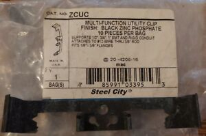 Steel City  Multi Function Utility Clip -Black Zinc Phosphate 15/bag