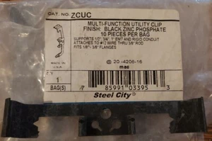 Clip utilitario multifunción Steel City - fosfato de zinc negro 15/bolsa - Imagen 1 de 3