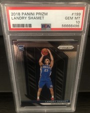 2018-19 Panini Prizm - Blue Prizm #199 Landry Shamet /199 (RC)