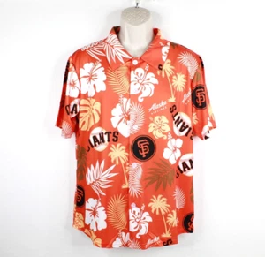 San Francisco Giants Hawaiihemd Herren Medium SF Knopfleiste Kurzarm Blumenmuster - Bild 1 von 8