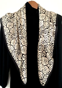 35"x35" Französischer Rosen Druck Reine Maulbeersatin Seide 14momme Schal 88x88cm5-147 - Bild 1 von 10