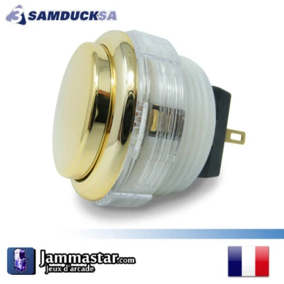 Crown / Samducksa SDB-202M Cherry - Arcade Push button - Or Gold