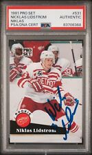1991 Pro Set #531 Nicklas Lidstrom Red Wings Rookie AUTO PSA/DNA AUTHENTIC