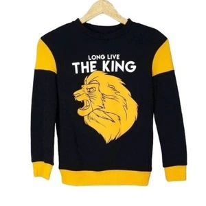 Disney Kinder König der Löwen Pullover Sweatshirt Schwarz Medium Langarm Long Live King - Bild 1 von 4