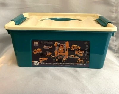 磁变工程玩具套装 - 8 合 1 车辆和机甲,全新带盒! — 第 1/4 张图片