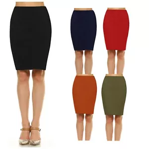 Falda ceñida ceñida ceñida al cuerpo informal con lápiz óptico S ~ XL - Imagen 1 de 27