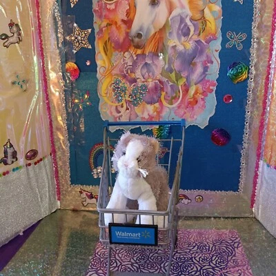 🦄Ganz / Stringy "Lil Kinz Grey & White Cat" HS015 8" Plush! *No Code - Image 1 of 4