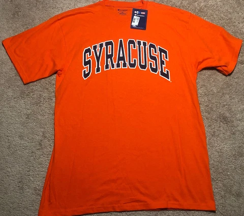 Syracuse University Orange Champion Brand T-Shirt Size XL Tall Short Sleeves NWT Cover