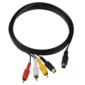 Gold Plated SAV RCA Video Audio Composite Cable for Sega Saturn S-Video AV - Picture 1 of 1