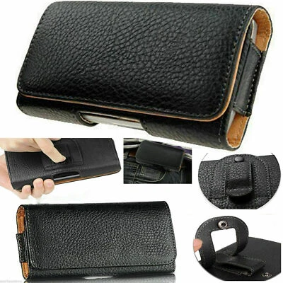 HOLSTER Leather Pouch with Belt Clip & Loop for iPhone 6/7/8PLUS/12/13/14 PROMAX - Image 1 of 4