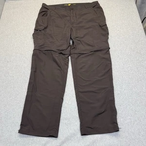 Cabelas Convertible Pants Mens 40X32 Dark Brown Nylon Classic Fit Zip Off Legs - Picture 1 of 16