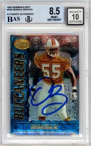 1995 Bowman's Best #R28 Derrick Brooks RC Buccaneers BGS 8.5 Autograph 10 - Picture 1 of 2