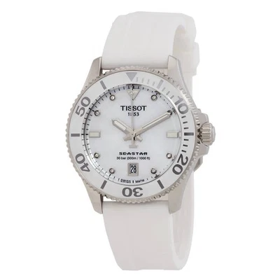 Tissot Seastar 1000 36mm White Mother of Pearl Dial Lady Watch T1202101711600 - image 1 of 3