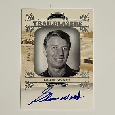 Glen Wood 2012 Press Pass Legends Trailblazers Silver Auto 027/150 #TB-GW Auto - Image 1 of 2