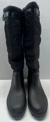 Botas de lluvia DKNY para mujer talla 7,5 negras con aislamiento de goma forradas hasta la rodilla Foto 1 de 4