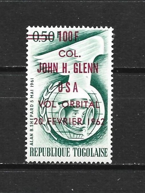 TOGO. Año: 1962. Tema: CONQUISTA DEL ESPACIO. SOBRECARGA ROJA. - Imagen 1 de 1