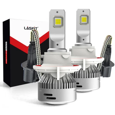 Lasfit H13 LED Headlights High Low Beam Bulbs 6000LM Super White 6000K Plug Play - Image 1 of 4