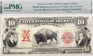 PMG Series of 1901 $10. Official Reprint #14590 - Picture 1 of 5
