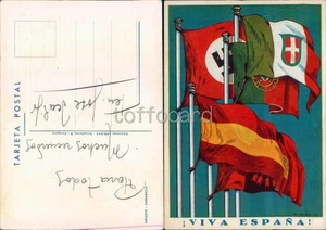 GUERRA DI SPAGNA-TARJETA POSTAL-VIVA ESPANA-BANDIERE NAZIONALISTI-C89-85 - Bild 1 von 1