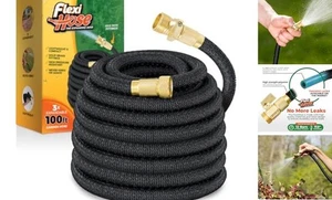  Leichter erweiterbarer Gartenschlauch, knickfrei flexibel, 3/4 Zoll solide 100 Fuß - Bild 1 von 7