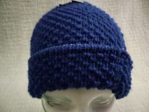 NWT Unisex OSFA Juncture Dark Blue Chunky Waffle Knit Winter Beanie Cap - Picture 1 of 7