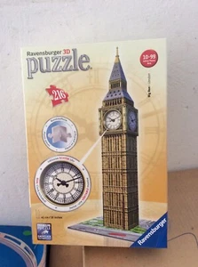 Rarissimo puzzle 3D Big Ben Con Orologio Vero Ravensburger 1:1 in cellophane - Foto 1 di 2