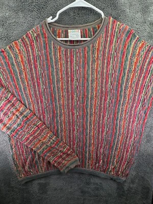 COOGI Australia Sweater Lightweight 2XL Mercerized Cotton Pullover Colorful Uni - Image 1 of 4