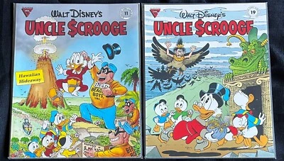 Álbumes de cómics de Uncle Scrooge #11 y #19 Carl Barks Don Rosa cubiertas Gladstone casi nuevo Foto 1 de 3