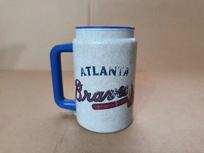 *ВИНТАЖ* Whirley 1995 MLB Atlanta Braves дорожная кружка с крышкой + низ - Изображение 1 из 4