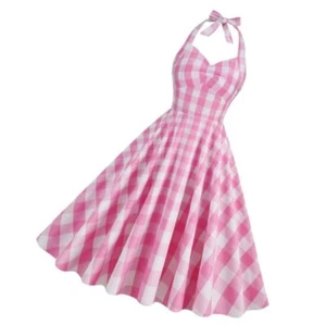Vestido de chequera Barbie Barbiecore rosa XL - Imagen 1 de 6