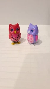 Dos Digiowls Bosque Hueco Electrónico Canto Rosa y Púrpura Búho Mascota-Plata - Imagen 1 de 6
