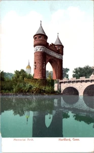 MEMORIAL ARCH Hartford, Connecticut CT UDB - Postcard - Picture 1 of 2