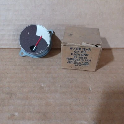 Panel de instrumentos de automóvil Hudson de la década de 1940 y 1950 medidor de temperatura del motor NOS 213208 Foto 1 de 4