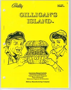 Bally Gilligan's Island Pinball Machine Manual 114 Pages NEW - FREE USA SHIP!! - Picture 1 of 1