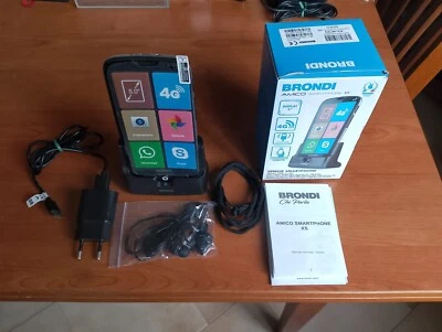 Brondi Amico XS Smartphone - Nero (Sbloccato) (Dual SIM) GESTIONE DA REMOTO - Immagine 1 di 2