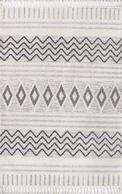 Alfombra gris de poliéster sin respaldo Momeni Odessa 7'10" X 10'10" Foto 1 de 4