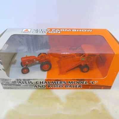 Ertl Allis-Chalmers C Tractorw/Roto Baler 1/43 AC-HDA-B - Image 1 of 4