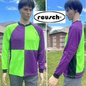 Maglia calcio vintage anni 90 REUSCH portiere luminoso neon calcio europeo adulto M - Foto 1 di 11