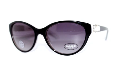 NUEVO bebe BB7187 001 NEGRO AUTÉNTICO GAFAS DE SOL MARCOS 55-17-135MM CON ESTUCHE Foto 1 de 4