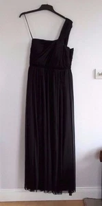 Gorgeous Black Fully Lined One Shoulder Dress from Debut - Size 12 - BNWT!! - Picture 1 of 5