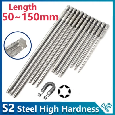 Torx Screwdriver Bits T3,T4,T5,T6,T7,T8,T9,T10,T15,T20,T25,T27,T30,T40,T45,T50 - Image 1 of 4