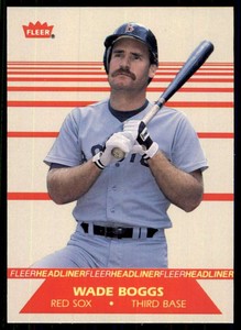 1987 Fleer Headliners #1 Wade Boggs  Red Sox b