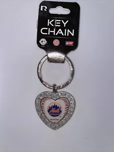 MLB Mets Heart Shaped Key Chain - Picture 1 of 3