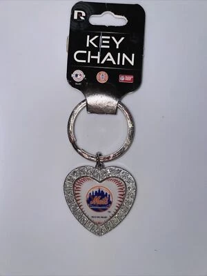 MLB Mets Heart Shaped Key Chain - Image 1 of 3